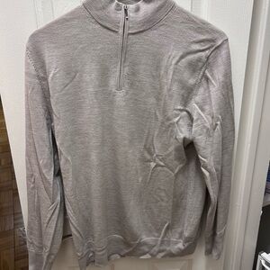 Charles Tyrwhitt Light Cream Zip-Up Sweater